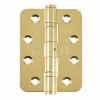 Eclipse 14879 - 102x76x3mm EBP Ball Bearing Radius Corner Hinge Grade 13 - (Pair) - Polished Brass