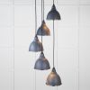 Hammered Nickel Brindley Cluster Pendant in Slate