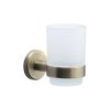 Oxford Toothbrush Holder. Wall Mounted with Frosted Glass Tumbler. Matt Antique finish