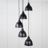 Smooth Nickel Brindley Cluster Pendant in Elan Black