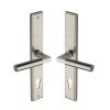 Heritage Brass Multi-Point Door Handle Lever Lock Bauhaus RH Design Satin Nickel finish