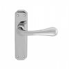 Eden Lever On Latch Backplate - Polished Chrome