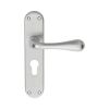 Astro Lever On Euro Lock Backplate - Satin Chrome