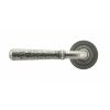 Pewter Hammered Newbury Lever on Rose Set (Plain Rose) - Unsprung