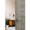 Eco Wave Aluminium Lever Door Handle on Round Rose - Polished Chrome