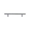 Heritage Brass Cabinet Pull Bar Design 128mm CTC Polished Chrome Finish