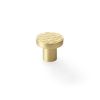 Alexander & Wilks - Hanover Hammered Cupboard Knob - Satin Brass - 30mm