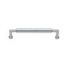 Heritage Brass Cabinet Pull Bauhaus Round Design 101mm CTC Polished Chrome Finish