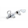 Polished Chrome Fanlight Catch + Two Keeps