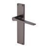 Heritage Brass Gio Lever Latch Door Handle on 200mm Plate Matt Bronze finish