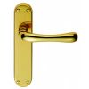 Ibra Lever On Latch Backplate - Polished Brass