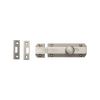 Heritage Brass Door Bolt Flat 4" Satin Nickel finish