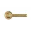 Polished Brass Brompton Lever on Rose Set (Plain)