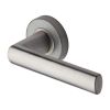 Sorrento Door Handle Lever Latch on Round Rose Milan Design Satin Chrome finish