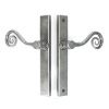 Pewter Monkeytail Slimline Lever Espag. Latch Set - LH