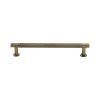 Heritage Brass Cabinet Pull Partial Knurled Design with 16mm Rose 160mm CTC Antique Brass finish