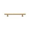 Heritage Brass Cabinet Pull Square Design with Footings 128mm CTC Satin Brass finish