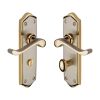 Heritage Brass Door Handle for Bathroom Buckingham Design Jupiter finish