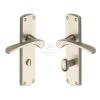 Project Hardware Door Handle for Bathroom Luca Design Satin Nickel finish