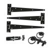 12" 300mm Twist Ring Gate Ironmongery Kit Black