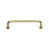 Heritage Brass Cabinet Pull Wire Design with 16mm Rose 128mm CTC Polished Brass Finish