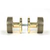 Aged Brass Brompton Mortice/Rim Knob Set (Plain)