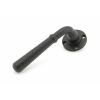 Matt Black Hammered Newbury Lever on Rose Set (Plain Rose) - Unsprung