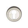 Heritage Brass Euro Profile Cylinder Escutcheon Mercury finish