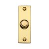 Heritage Brass Rectangular Bell Push Unlacquered Brass finish