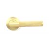 Satin Brass Brompton Lever on Rose Set (Art Deco) - Unsprung