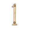 Heritage Brass Numeral 1 Face Fix 76mm (3") Polished Brass finish