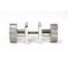 Polished Marine SS (316) Brompton Mortice/Rim Knob Set (Square)