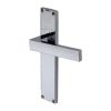 Heritage Brass Delta Hammered Lever Latch Door Handle on 200mm Plate Polished Chrome finish