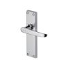 Heritage Brass Door Handle Lever Latch Victoria Design Polished Chrome finish