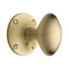 Heritage Brass Mortice Knob on Rose Mayfair Design Satin Brass finish