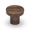 Wooden Cabinet Knob Circum Design 33mm Walnut Finish