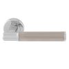 Serozzetta Image Lines Lever On Rose  /  Duel  - Polished Chrome Satin Nickel