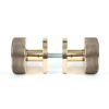 Polished Bronze Brompton Mortice/Rim Knob Set (Plain)