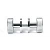 Polished Chrome Brompton Mortice/Rim Knob Set (Plain)