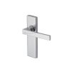 Heritage Brass Door Handle Lever Latch Delta Design Polished Chrome finish