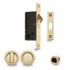 SLD Lock C/W SQ Privacy Turns Satin Brass