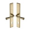 Heritage Brass Multi-Point Door Handle Lever Lock Colonial RH Design Satin Brass finish