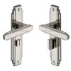 Heritage Brass Door Handle for Bathroom Astoria Design Polished Nickel finish