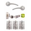 Jigtech Viper Passage Door Pack Satin Chrome - JTB71210