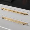 PULL BAR / PLATE / SMALL 190MM / LINEAR / BRASS