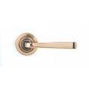 Polished Bronze Avon Round Lever on Rose Set (Plain)