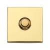 Heritage Brass Square Bell Push Polished Brass finish