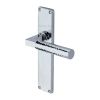 Heritage Brass Bauhaus Hammered Lever Latch Door Handle on 200mm Plate Polished Chrome finish