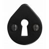 Oval Uncovered Escutcheon - Flat Black