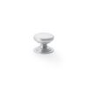 Alexander & Wilks - Waltz Round Cupboard Knob on Stepped Rose - Satin Nickel - Knob 25mm